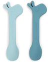 Set 2 Cucchiai in Silicone per Bambini - Lalee - Blu Done By Deer