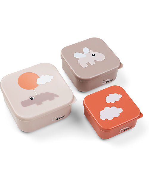 Set di 3 Contenitori Merenda - Happy Clouds - Cipria Done By Deer