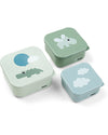 Set di 3 Contenitori per Merenda - Happy Clouds - Verde Done By Deer