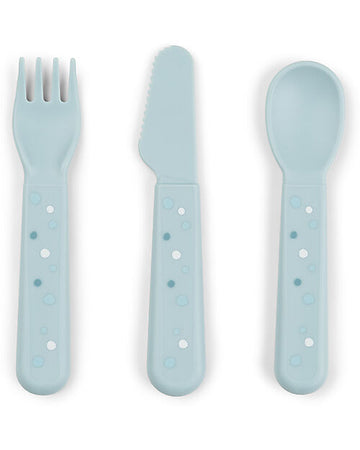 Set Posate Foodie - Happy Dots Blu - 100% PP Alimentare Done By Deer