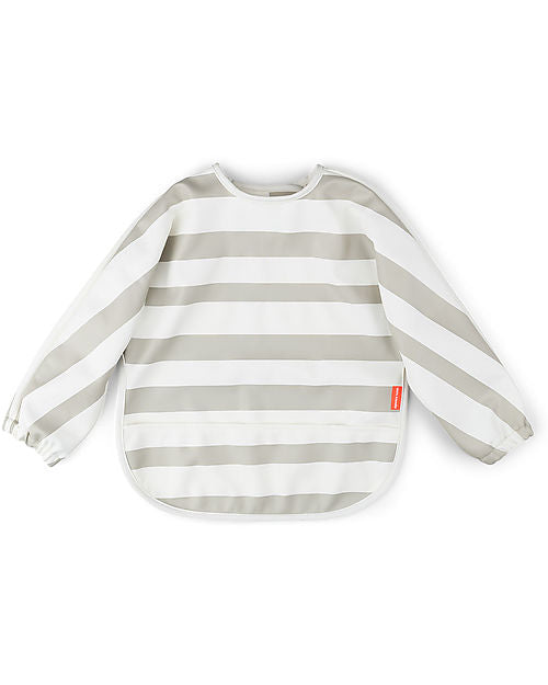 Bavaglio a Maniche Lunghe Impermeabile con Tasca - Strisce - Sabbia - Done By Deer