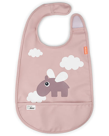 Bavaglio Impermeabile con Tasca - Happy Clouds - Cipria - Certificato Done By Deer