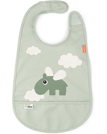 Bavaglio Impermeabile con Tasca - Happy Clouds - Verde - Certificato O Done By Deer