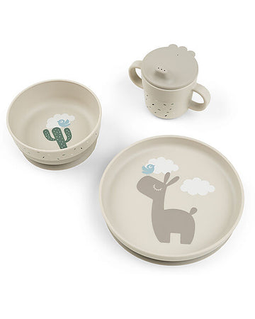 Set Pappa Foodie in Silicone Alimentare - Piatto Ciotola e Tazza - Lal Done By Deer