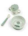 Set Pappa Foodie - Ciotola Tazza e Cucchiaio - Happy Clouds - Verde - Done By Deer