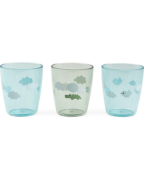 Set di 3 Mini Bicchieri Yummy - Happy Clouds - Verde Done By Deer