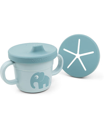 Tazza con Beccuccio e Snack Foodie - Elphee - Blu - 100% PP Alimentare Done By Deer