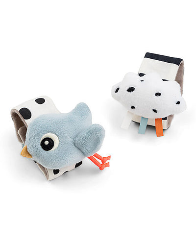 Set 2 Sonagli da Polso - Happy Clouds - Blu Done By Deer