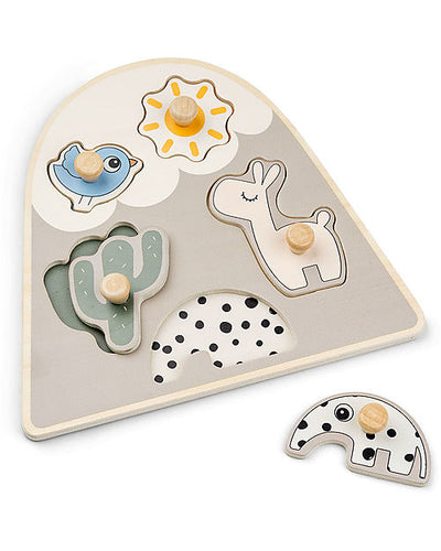 Set Gioco - Puzzle - Lalee - Sabbia - 20 x 18 cm - in Legno Done By Deer
