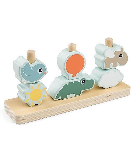 Gioco Impilabile - Happy Clouds - Con Legno Done By Deer