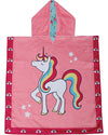 Accappatoio Poncho Reversibile Unicorno+Tropicale - 61 x 61 cm (2-6 an FlapJackKids