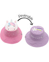 Cappello Estivo Reversibile Anti-UV SPF 50+ - Unicorno+Stella - 100% C FlapJackKids