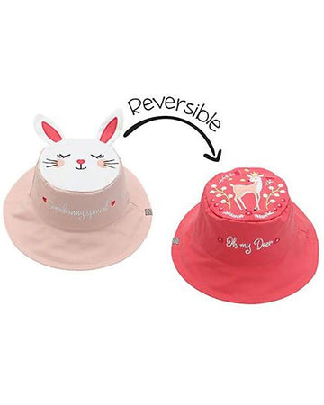 Cappello Estivo Reversibile Anti-UV SPF 50+ - Bunny+Deer - 100% Cotone FlapJackKids