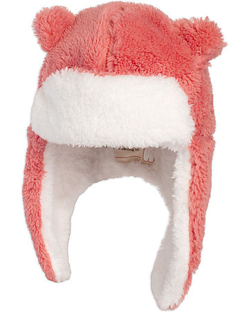 Cappello Invernale Trapper - con Orecchie - Rosa - Morbido Tessuto She FlapJackKids
