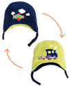 Cappello Invernale Reversibile in Pile - Treno+Aeroplano - Anti-UV SPF FlapJackKids