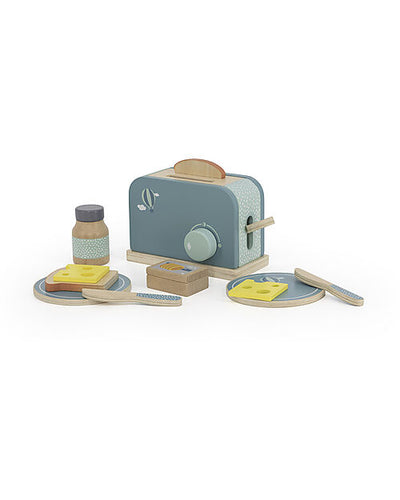 Tostapane Giocattolo in Legno - Verde - con Accessori - Legno di Faggi Label Label
