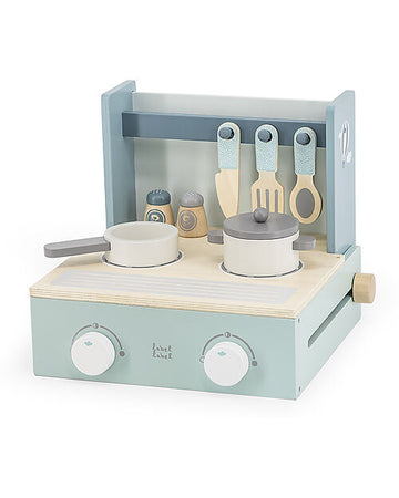 Mini Cucina Pieghevole in Legno - Verde - Legno di Faggio Certificato Label Label