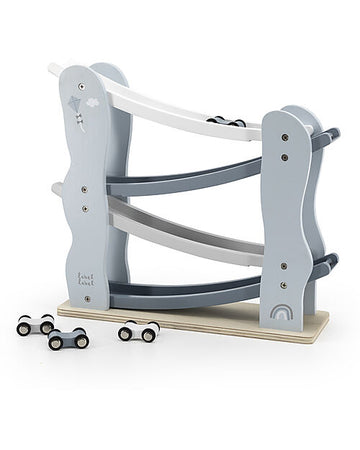 Pista Giocattolo in Legno - Azzurro - Legno di Faggio Certificato FSC Label Label