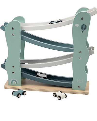 Pista Giocattolo in Legno - Verde - Legno di Faggio Certificato FSC Label Label