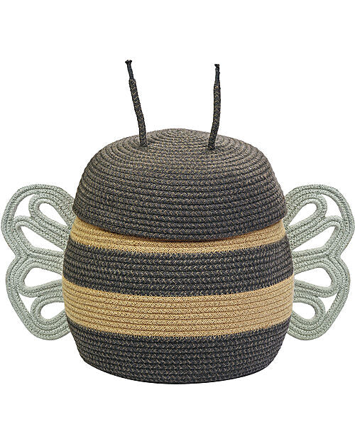 Cesto Portaoggetti - Mama Bee - Nero/Giallo - Cotone - Collezione Plan Lorena Canals