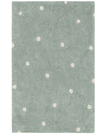 Tappeto Lavabile - Mini Dot - Blu Salvia/Blu Vintage - Cotone - Mushro Lorena Canals