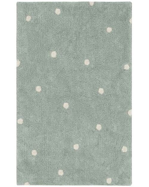 Tappeto Lavabile - Mini Dot - Blu Salvia/Blu Vintage - Cotone - Mushro Lorena Canals