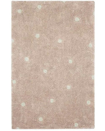 Tappeto Lavabile - Mini Dot Rose - Rosa/Naturale - Cotone - Mushrooms Lorena Canals