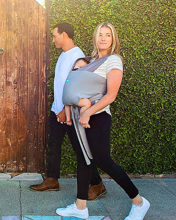 Fascia Portabebé Easy in puro cotone - Facilissima da indossare! - Gri Moby Wrap