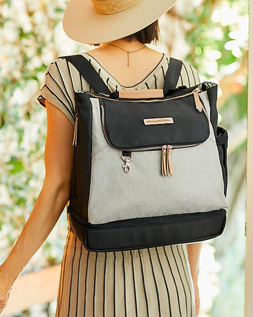 Zaino Pivot- Sabbia/Nero - Design Moderno ed Interni Spaziosi si conve Petunia Pickle Bottom