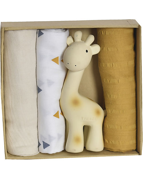 Set Regalo Tre Mussole e Massaggiagengive - Giraffa Tikiri