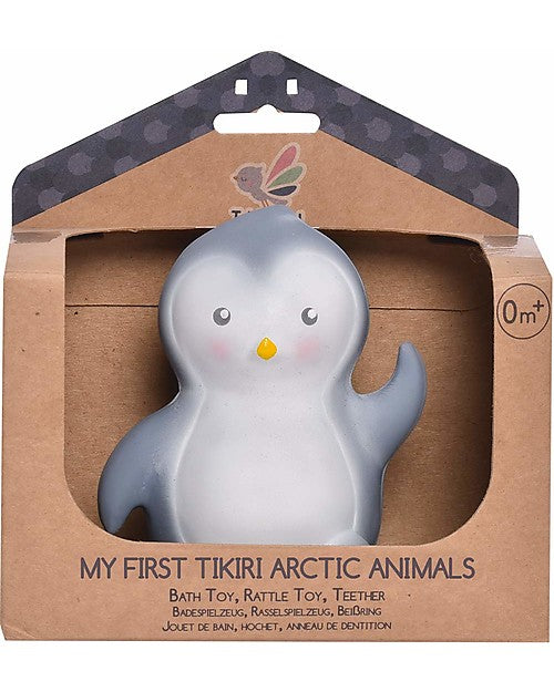 3-in-1 Sonaglio Pinguino, Massaggiagengive, Gioco da Bagno, My First A Tikiri