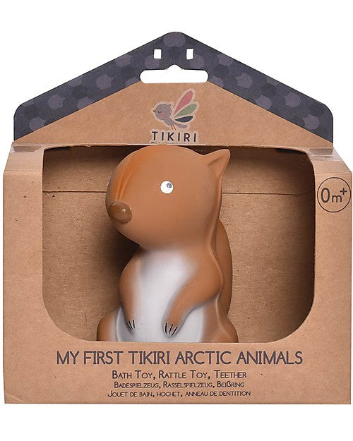 3-in-1 Sonaglio Scoiattolo, Massaggiagengive, Gioco da Bagno, My First Tikiri