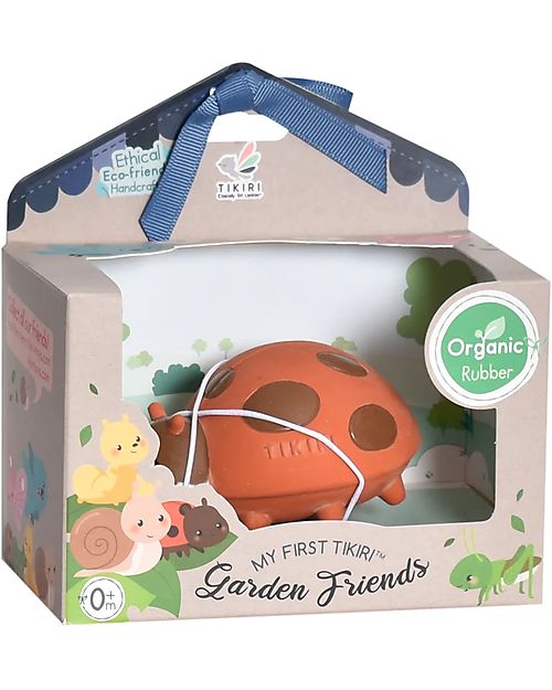3-in-1 Sonaglio Coccinella - Massaggiagengive - Gioco da Bagno - Garde Tikiri