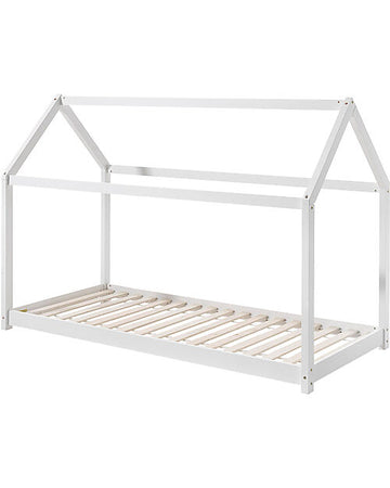 Letto Cabane - Bianco - 90 x 200 cm - Legno di Pino Massiccio - con Do Vipack