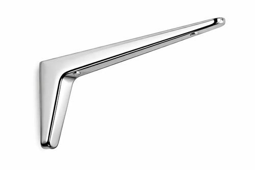 Coppia di Reggimensola per Piani in Legno colore Cromo Lucido