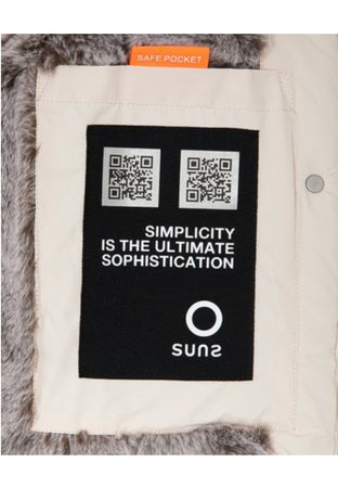 SUNS Giubbotto Donna suns Marmolada Fur Sand da donna