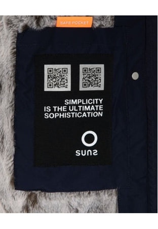 SUNS Giubbotto Donna suns Marmolada Fur Blu da donna