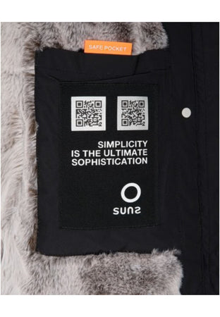 SUNS Giubbotto Donna suns Marmolada Fur Black da donna