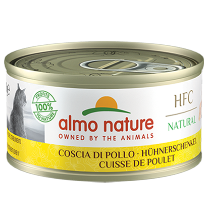 Almo Nature Scatoletta HFC Natural gusto Coscia di Pollo per Gatti Adulti
