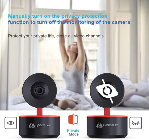 LPDISPLAY Telecamera di sicurezza intelligente per interni, telecamera domestica