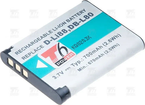 SKB Batteria compatibile con fotocamera Pentax DB-L80, D-Li88, 700 mAh