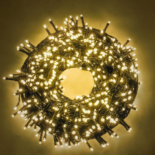 Catena luminosa da 240 LED Bianco caldo lunga 15m per interno/esterno