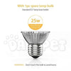 Lampada Riscaldante da 25 W con Supporto Lampada Basking UVA UVB