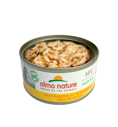 Almo Nature Scatoletta HFC Natural gusto Filetto di Pollo per Gatti Adulti
