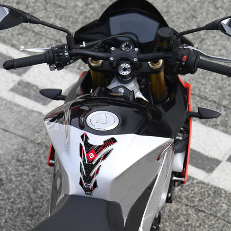 PARASERBATOIO ADESIVI CARBONIO PROTEZIONE SERBATOIO 3D per MOTO APRILIA racing