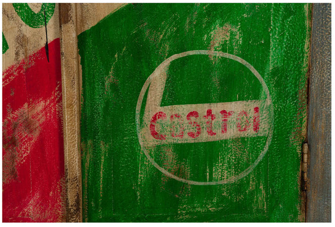 Biscottini Biscottini Armadietto Officina Legno Massiccio Dipinto Mano Stile Vintage