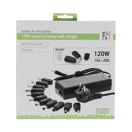 Deltaco SMP-120WD adattatore e invertitore Interno 120 W Nero (Deltaco SMP-120WD - Strmforsyningsadap)