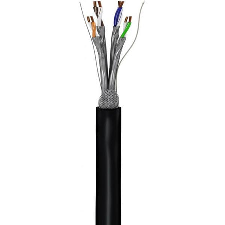 Matassa S/FTP Cavo Cat.6 PIMF LSZH Rame 100m Rigido Nero per esterno