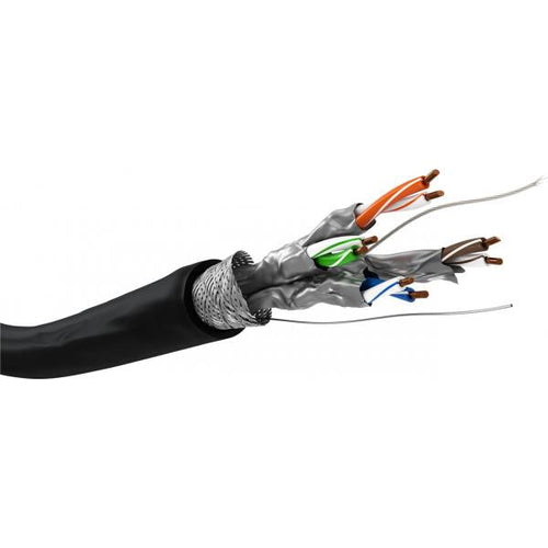 Matassa S/FTP Cavo Cat.6 PIMF LSZH Rame 100m Rigido Nero per esterno