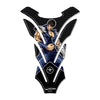 PARASERBATOIO ADESIVI-Stickers 3D SERBATOIO MOTO KEN IL GUERRIERO Carbonio-Nero